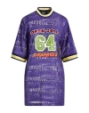 Dsquared2 Woman Mini Dress Purple Size 4 Cotton, Polyamide, Polyester In Blue