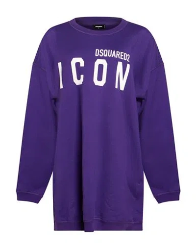 Dsquared2 Woman Mini Dress Purple Size Xs Cotton