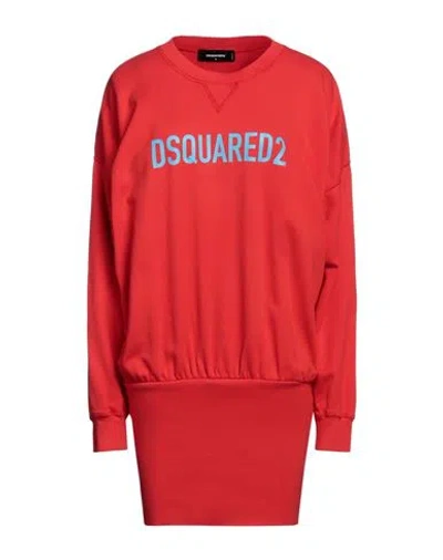 Dsquared2 Woman Mini Dress Red Size S Cotton