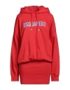 Dsquared2 Woman Mini Dress Red Size Xs Cotton, Elastane