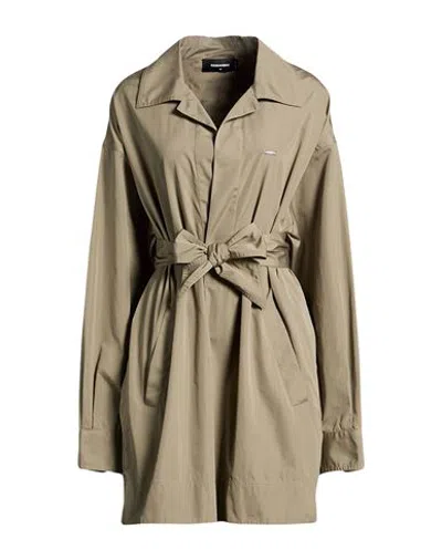 Dsquared2 Woman Mini Dress Sage Green Size 2 Cotton