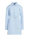 Dsquared2 Woman Mini Dress Sky Blue Size 8 Cotton