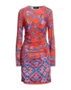Dsquared2 Woman Mini Dress Tomato Red Size Xs Viscose, Elastane In Tomato Red