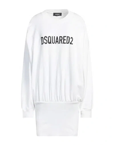 Dsquared2 Woman Mini Dress White Size Xs Cotton