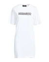 Dsquared2 Woman Mini Dress White Size Xs Cotton