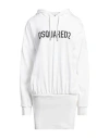 Dsquared2 Woman Mini Dress White Size Xs Cotton, Elastane In White