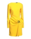 Dsquared2 Woman Mini Dress Yellow Size 6 Polyester, Elastane