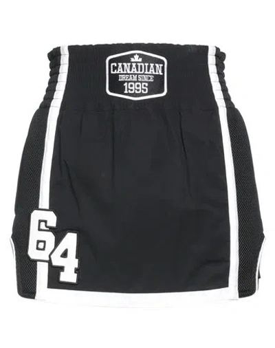 Dsquared2 Logo-patch Mini Skirt In Black