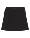 DSQUARED2 DSQUARED2 WOMAN MINI SKIRT BLACK SIZE 6 POLYESTER, POLYURETHANE, CALFSKIN