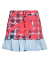 Dsquared2 Woman Mini Skirt Blue Size 2 Cotton, Elastane In Blue