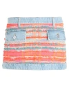 Dsquared2 Combo Mini Pencil Skirt In Blue