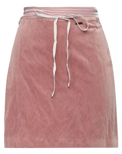 Dsquared2 Woman Mini Skirt Blush Size 2 Cotton, Metallic Fiber In Pink