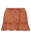 Dsquared2 Woman Mini Skirt Brown Size 6 Polyester