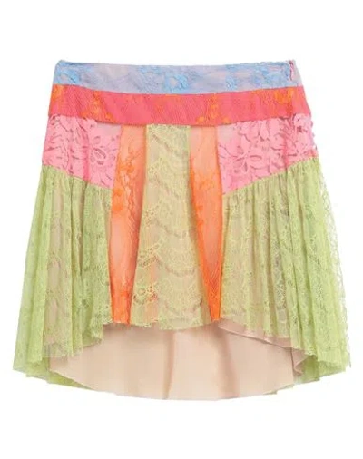 Dsquared2 Woman Mini Skirt Green Size 4 Polyester, Polyamide, Cotton, Nylon