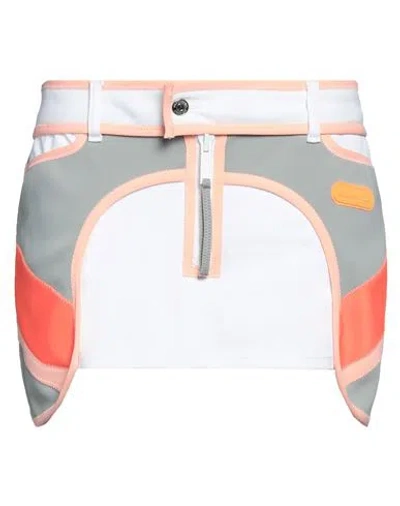 Dsquared2 Woman Mini Skirt Grey Size 6 Cotton, Elastane