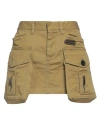 Dsquared2 Sexy Cotton Cargo Miniskirt In Green
