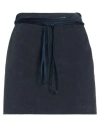 Dsquared2 Woman Mini Skirt Navy Size 2 Cotton, Elastane In Navy Blue