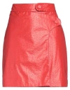 Dsquared2 Woman Mini Skirt Red Size 8 Polyester, Polyurethane In Red