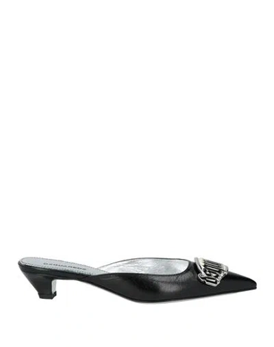 DSQUARED2 DSQUARED2 WOMAN MULES & CLOGS BLACK SIZE 6.75 LEATHER