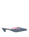 Dsquared2 Woman Mules & Clogs Blue Size 6.75 Textile Fibers In Blue