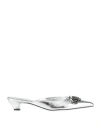 Dsquared2 35mm Gothic Leather Mules In Silver