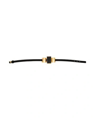 Dsquared2 Woman Necklace Black Size - Calfskin, Zamak, Resin