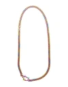 Dsquared2 Woman Necklace Fuchsia Size - Brass, Metal Alloy