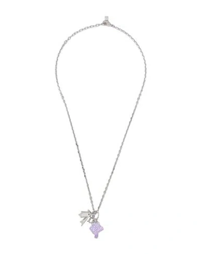 Dsquared2 Woman Necklace Lilac Size - Metal In Purple