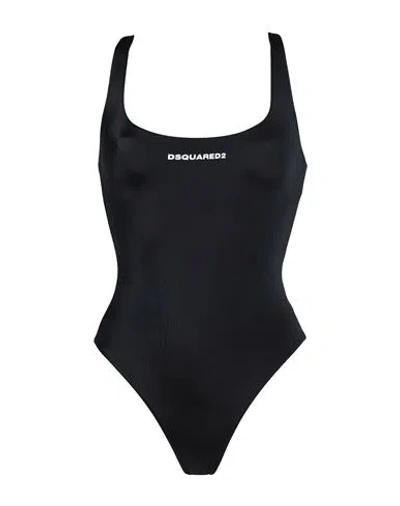 Dsquared2 Woman One-piece Swimsuit Black Size 4 Polyamide, Elastane