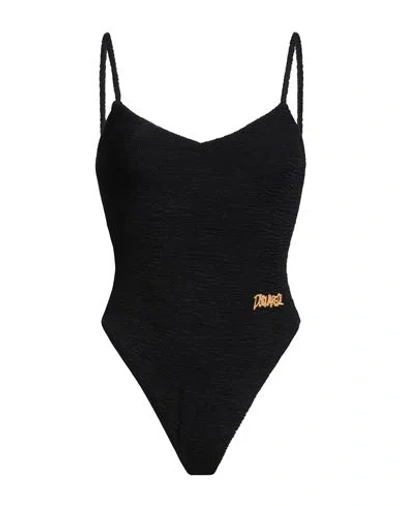 Dsquared2 Woman One-piece Swimsuit Black Size 4 Polyamide, Elastane