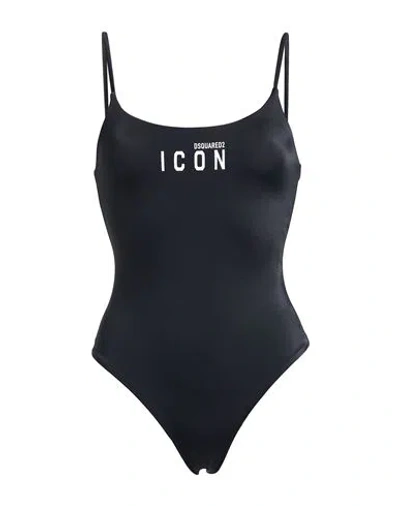 DSQUARED2 DSQUARED2 WOMAN ONE-PIECE SWIMSUIT BLACK SIZE 8 POLYAMIDE, ELASTANE