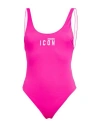 Dsquared2 Woman One-piece Swimsuit Fuchsia Size 2 Polyamide, Elastane In Pink