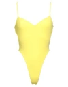 Dsquared2 Woman One-piece Swimsuit Yellow Size 8 Polyamide, Elastane