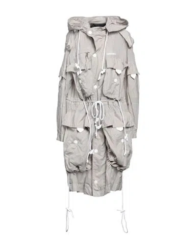 Dsquared2 Woman Overcoat Grey Size 4 Polyamide