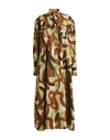 Dsquared2 Woman Overcoat & Trench Coat Green Size 4 Cotton, Elastane In Green