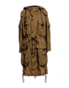 Dsquared2 Woman Overcoat Military Green Size 2 Polyamide