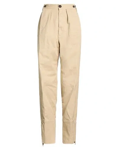 Dsquared2 Woman Pants Beige Size 10 Cotton, Elastane In Neutral