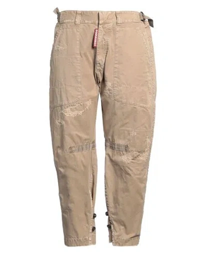 Dsquared2 Woman Pants Beige Size 8 Cotton In Neutral