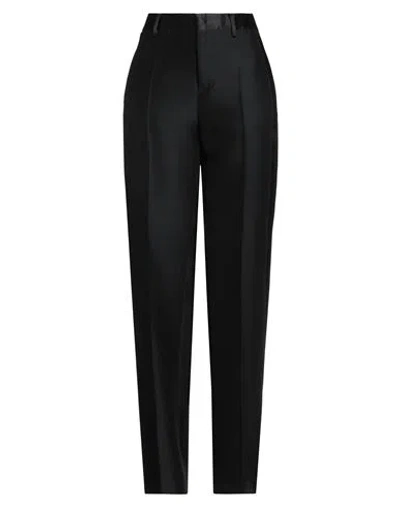 Dsquared2 Woman Pants Black Size 4 Virgin Wool, Silk