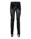 Dsquared2 Black Faux Leather Stirrup Leggings In Black