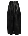 Dsquared2 Woman Pants Black Size 6 Ovine Leather