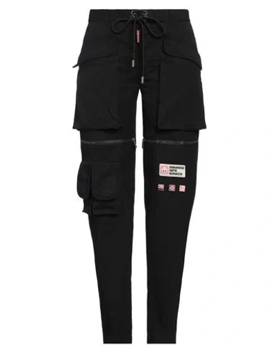 DSQUARED2 DSQUARED2 WOMAN PANTS BLACK SIZE 8 COTTON