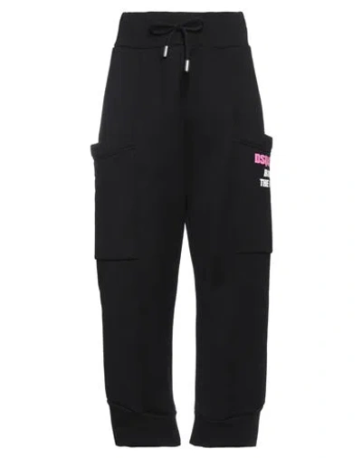 Dsquared2 Woman Pants Black Size M Cotton, Elastane