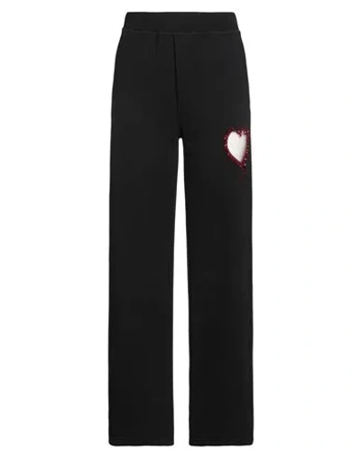 DSQUARED2 DSQUARED2 WOMAN PANTS BLACK SIZE M COTTON, ELASTANE, GLASS