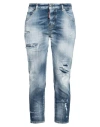 Dsquared2 Woman Pants Blue Size 2 Cotton, Elastane In Blue
