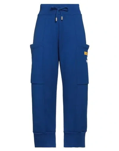 Dsquared2 Woman Pants Bright Blue Size Xxs Cotton, Elastane