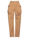 Dsquared2 Woman Pants Camel Size 2 Cotton In Beige