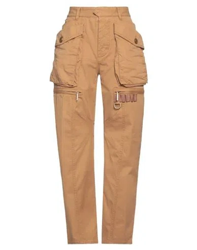 Dsquared2 Woman Pants Camel Size 2 Cotton In Beige