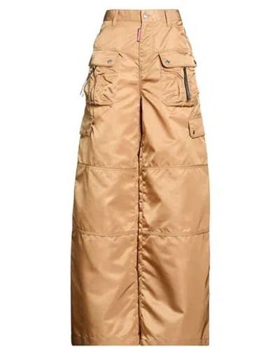 Dsquared2 Woman Pants Camel Size 4 Polyamide In Brown