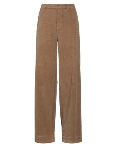 Dsquared2 Woman Pants Camel Size 6 Cotton, Elastane In Beige